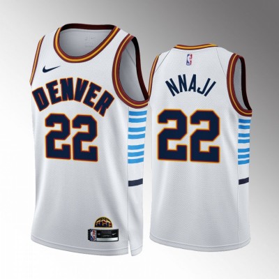 Denver Nuggets #22 Zeke Nnaji White NBA 2022-23 Men's City Edition Jersey Men's